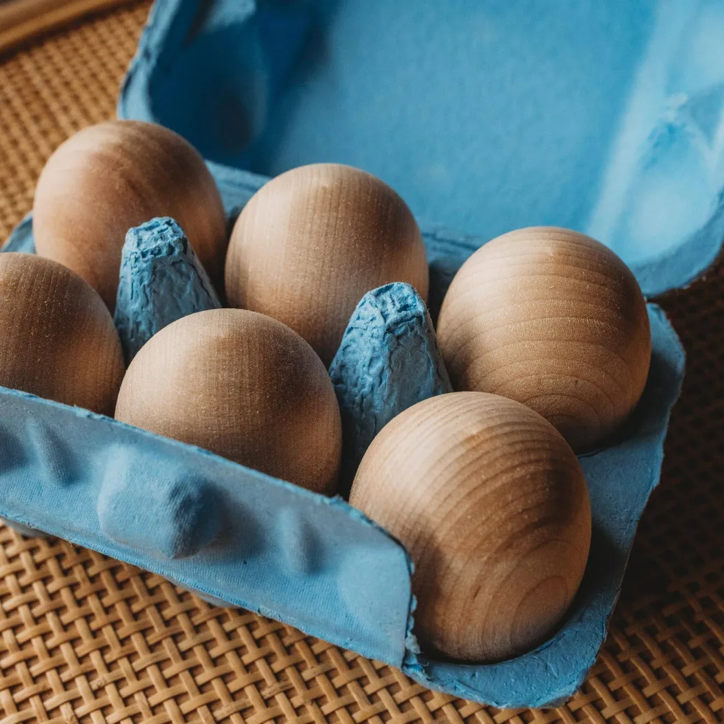 Bella Luna Wooden Toy Eggs, 6 Pack