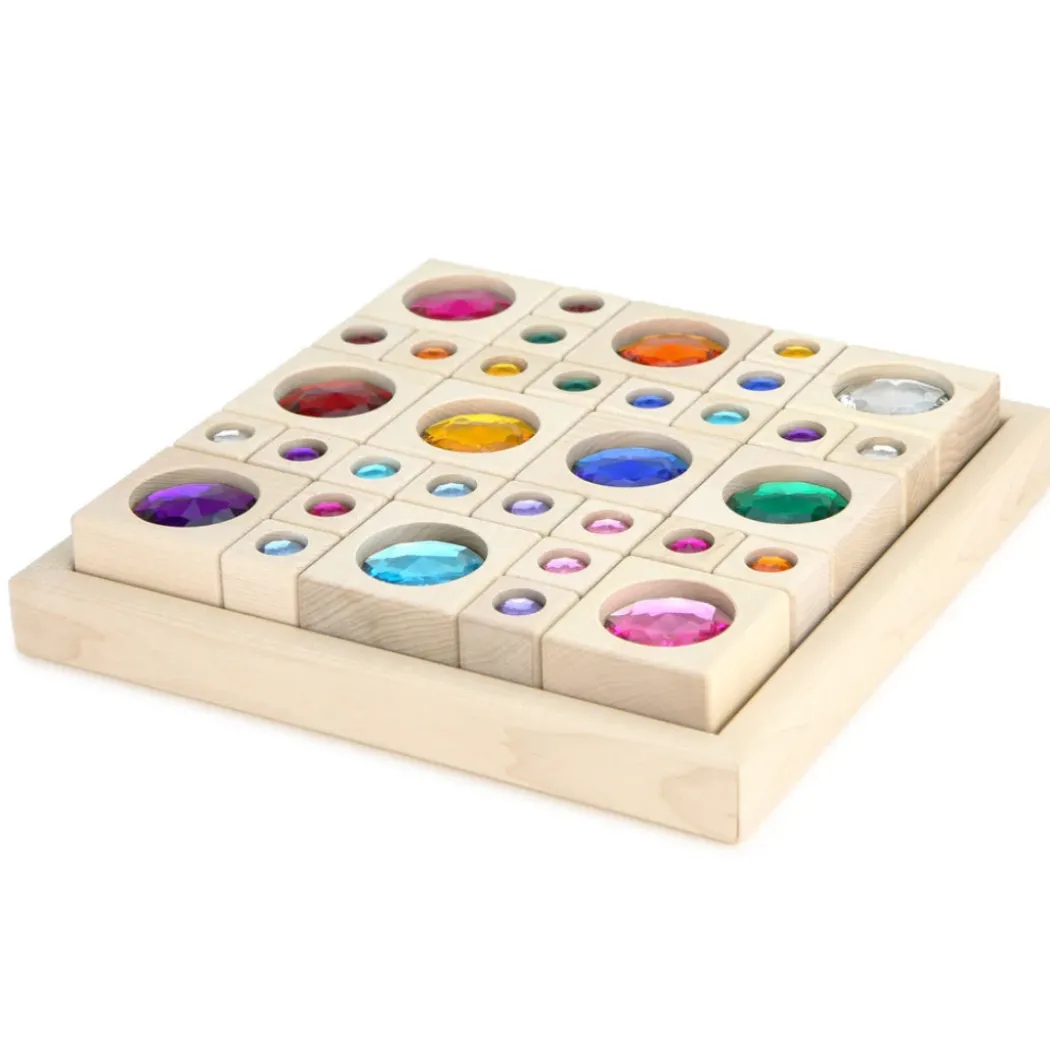 Bright Gem Blocks with Tray - 34 pc Set
