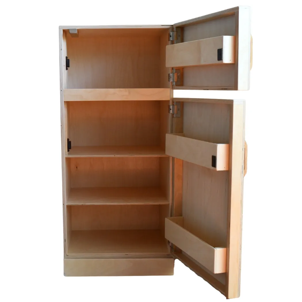 Classic Wooden Kitchen and Refrigerator Bundle
