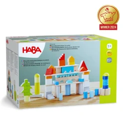 Colored Wooden Building Blocks - 85 Piece Set
