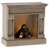 Dollhouse Off-White Vintage Fireplace