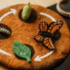 Felted Butterfly Life Stages Set with Playmat