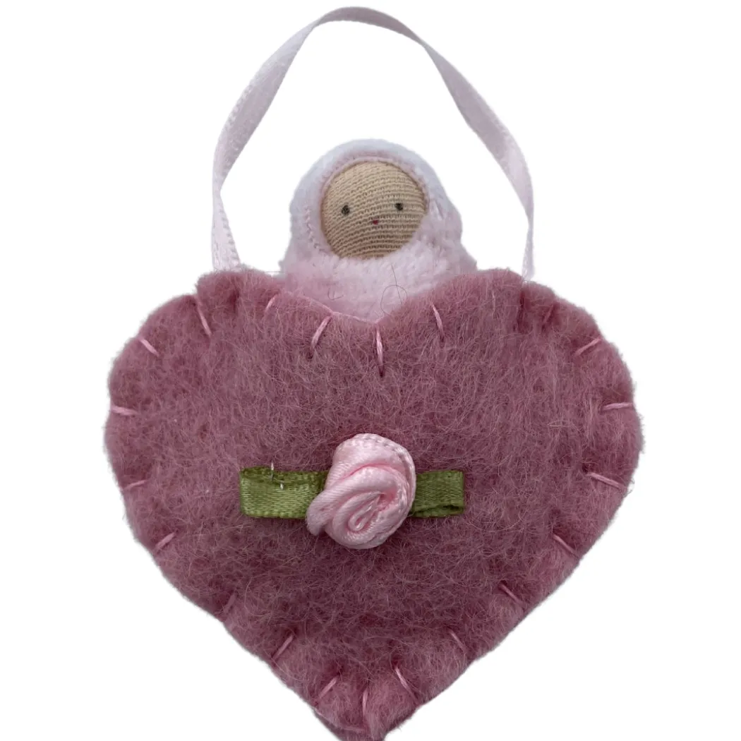 Felt Heart Pocket Baby