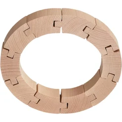 Interlocking Wooden Blocks Construction Set
