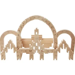 Interlocking Wooden Blocks Construction Set