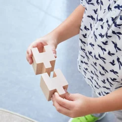 Interlocking Wooden Blocks Construction Set