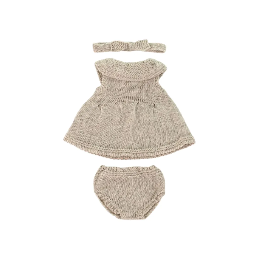 Knit Doll Outfit - 12" Dress & Headband