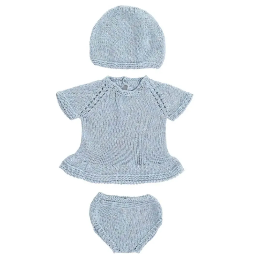 Knitted Doll Outfit - 15'' Dress & Hat