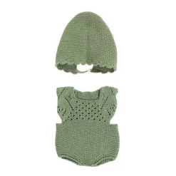 Knitted Romper & Bonnet Doll Outfit - 15"