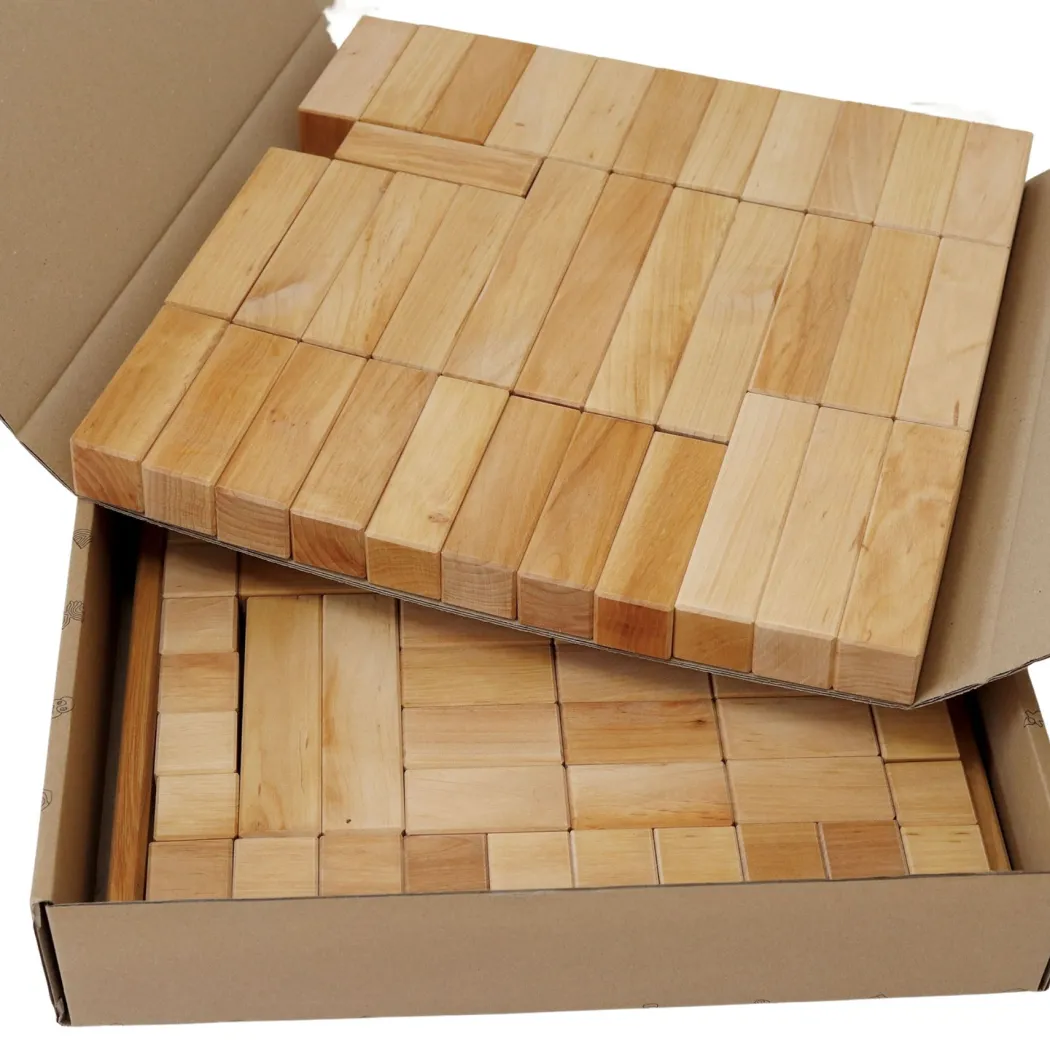 Large Natural Wooden Stepped Pyramid