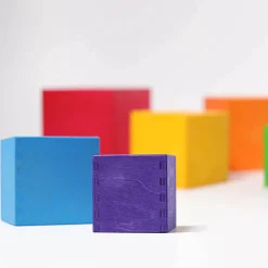 Large Rainbow Wooden Nesting Cubes