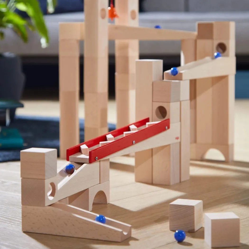 Large Wooden Marble Run Set