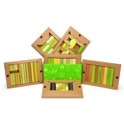 Magnetic Wooden Blocks Classroom Kit - 130 Piece Kit