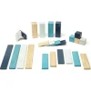 Magnetic Wooden Blocks - 24 Piece Set Blues