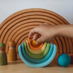 Mini Wooden Rainbow Stacker - Pastel