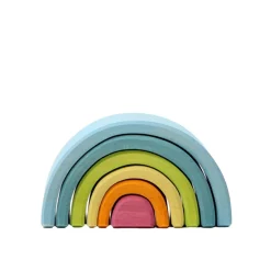 Mini Wooden Rainbow Stacker - Pastel