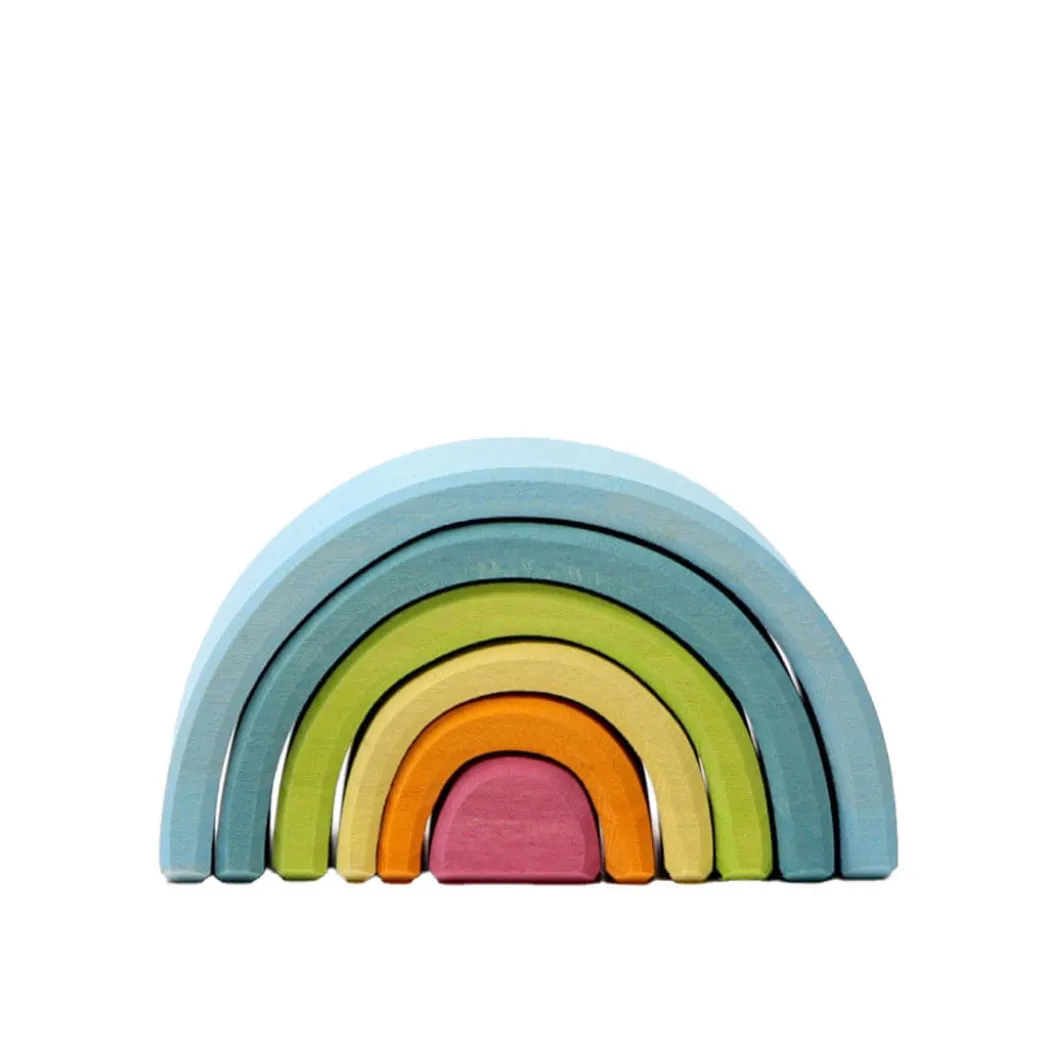 Mini Wooden Rainbow Stacker - Pastel