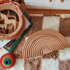 Natural Wooden Rainbow Tunnel - 12 Piece