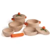 Natural Wooden Toy Cookware Set