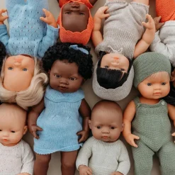 Oatmeal Knit Doll Pajamas - 15''