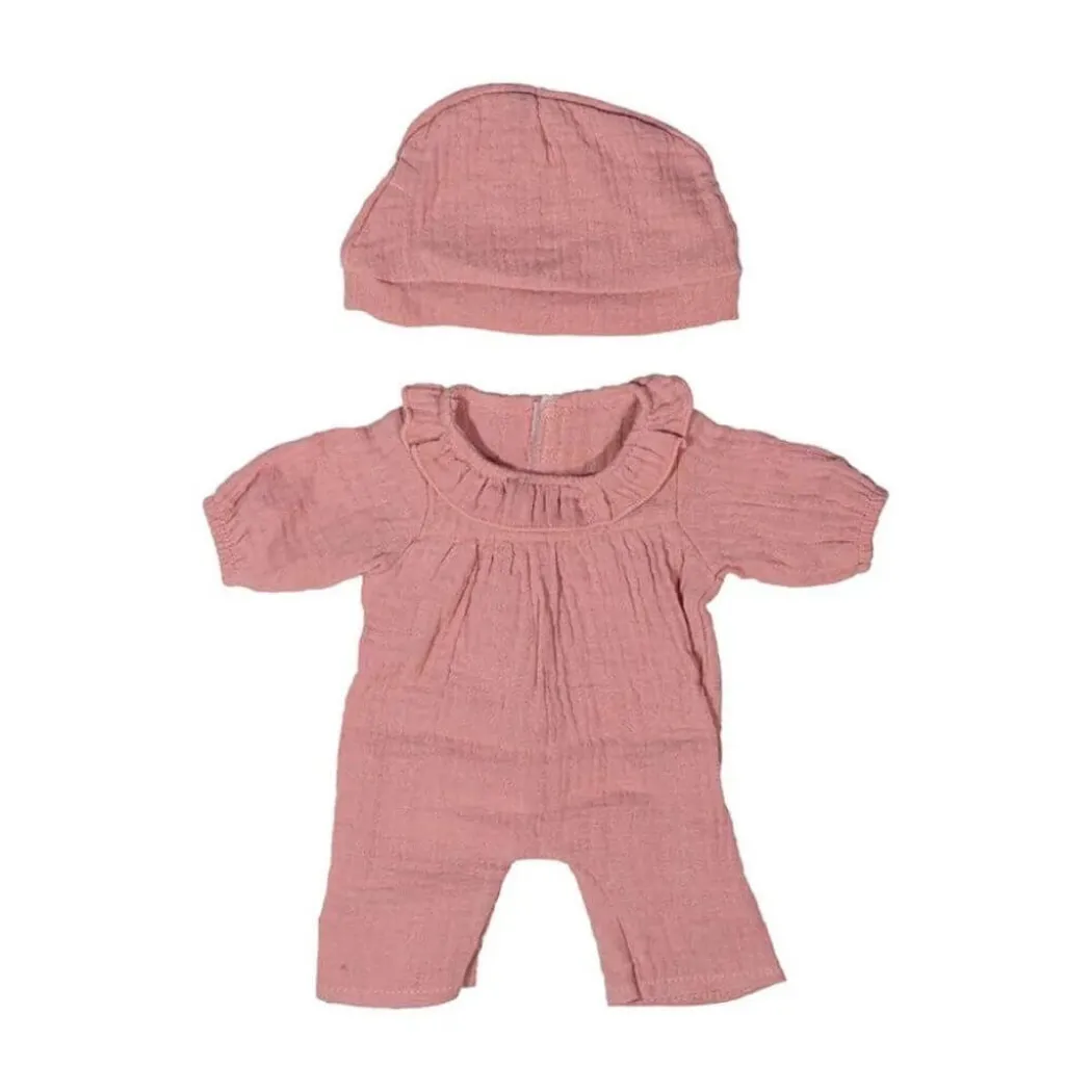 Pink Doll Pajamas and Hat - 15"