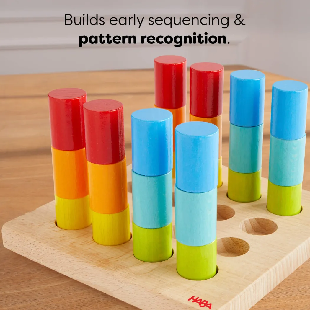 Rainbow Risers Wooden Stacking Game