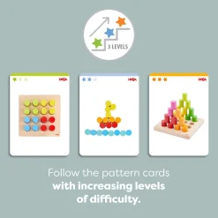 Rainbow Risers Wooden Stacking Game