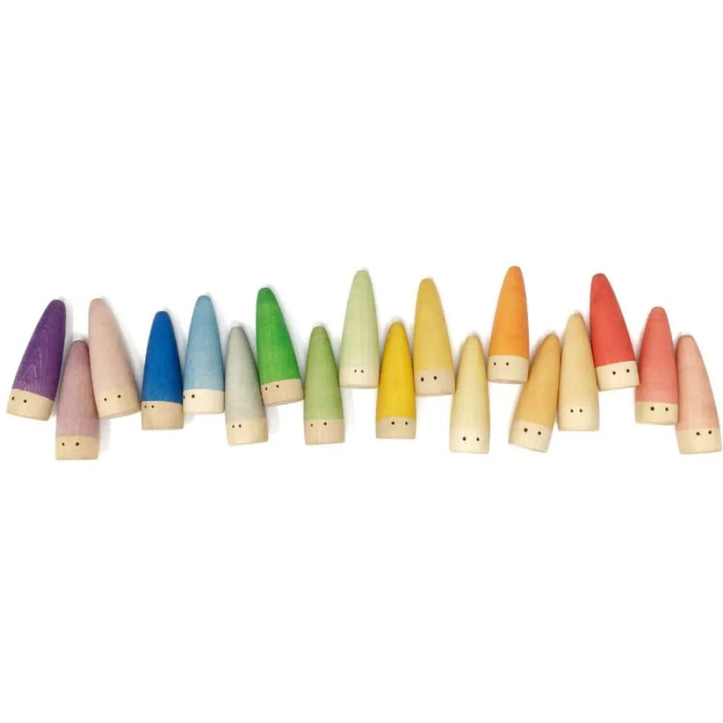 Stick Gnomes - Set of 18 Wooden Toy Figures