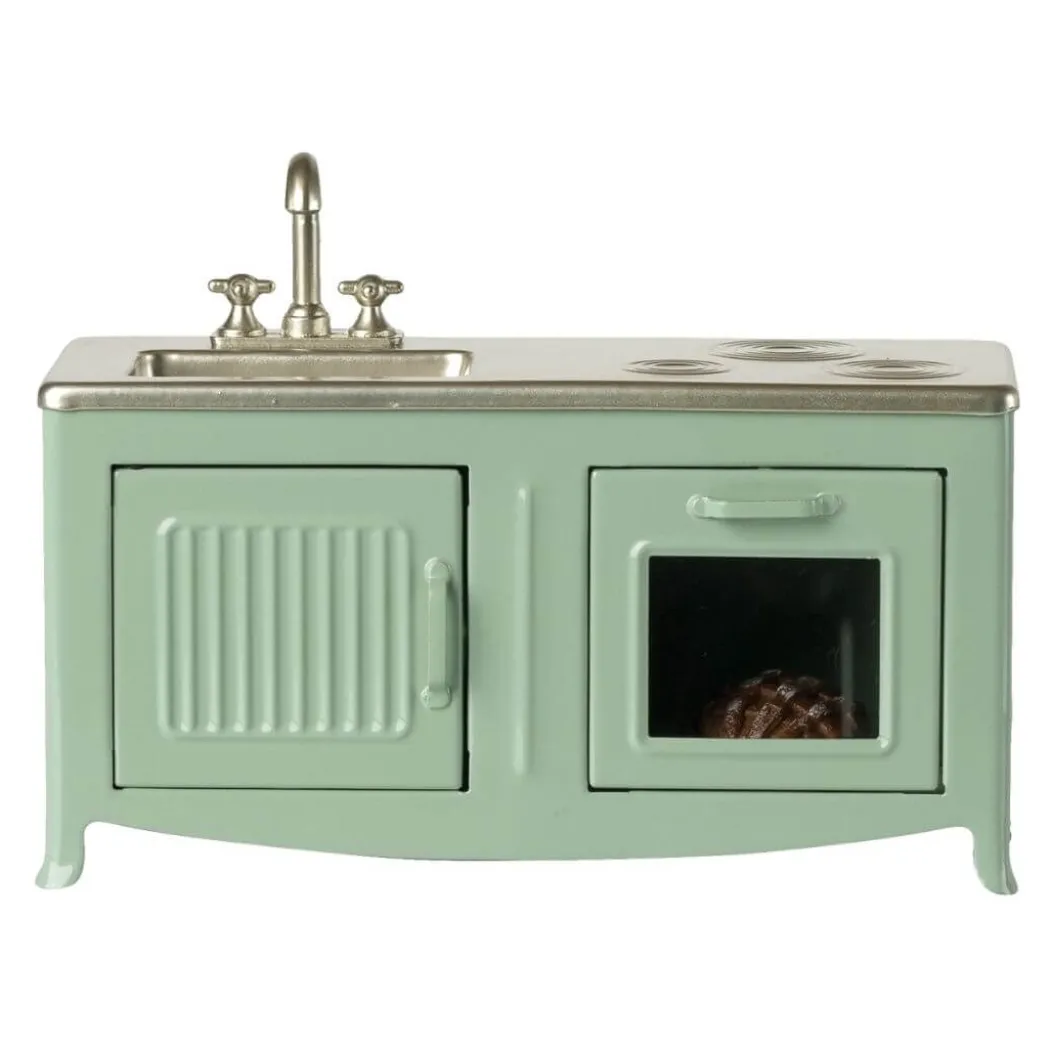 Vintage Mouse-Sized Kitchen - Blue or Mint