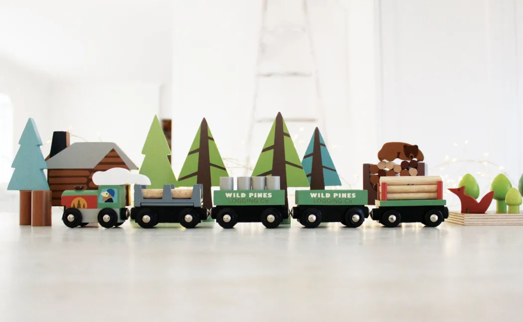 Wild Pines Wooden Train Set