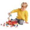 Wooden Fire Engine and Firefighter Play Set