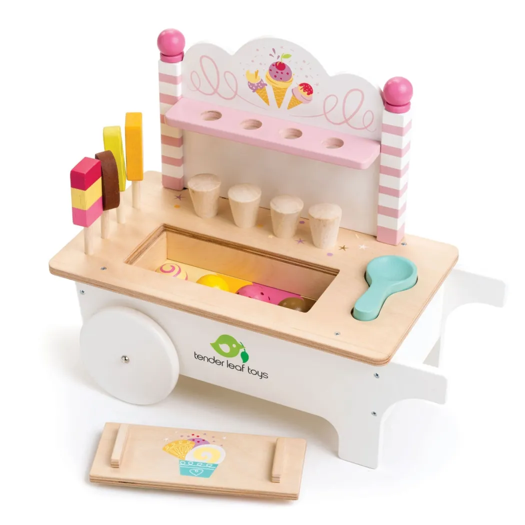 Wooden Ice Cream Cart Play Set