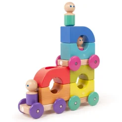 Wooden Magnetic Rainbow Tram