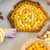 Wooden Mandala Set, Yellow Beehives