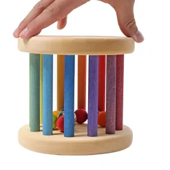 Wooden Rainbow Rolling Wheel