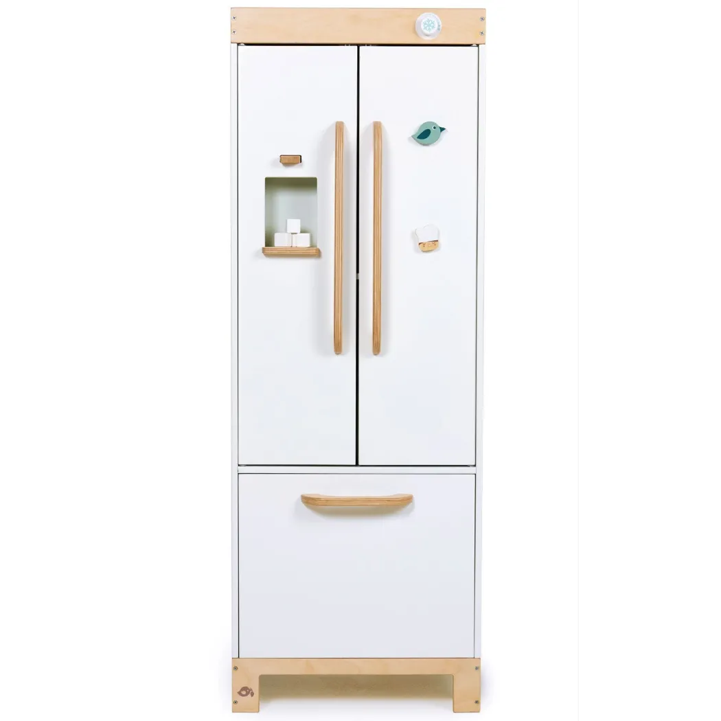 Wooden Refrigerator and Food Set