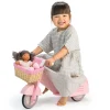 Wooden Ride-On Scooter with Basket