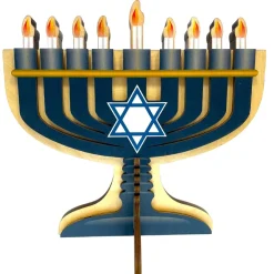 Wooden Toy Menorah